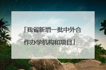 我省新增一批中外合作办学机构和项目