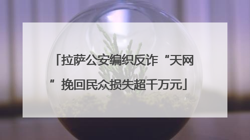 拉萨公安编织反诈“天网”挽回民众损失超千万元
