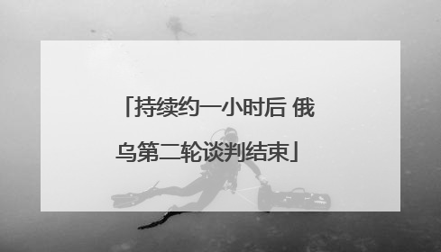 持续约一小时后 俄乌第二轮谈判结束