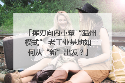 挥刃向内重塑“温州模式” 老工业基地如何从“新”出发？