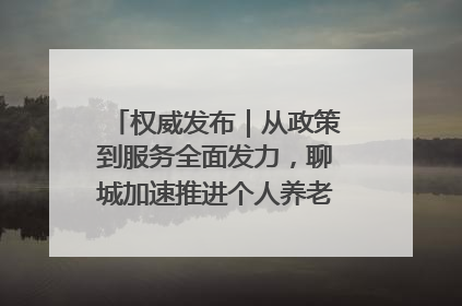 权威发布｜从政策到服务全面发力，聊城加速推进个人养老金制度落地