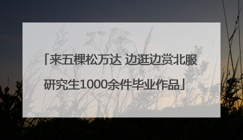 来五棵松万达 边逛边赏北服研究生1000余件毕业作品