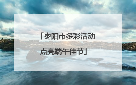 枣阳市多彩活动点亮端午佳节