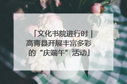 文化书院进行时｜高青县开展丰富多彩的“庆端午”活动