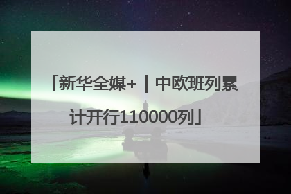新华全媒+｜中欧班列累计开行110000列