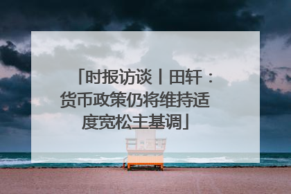 时报访谈丨田轩：货币政策仍将维持适度宽松主基调