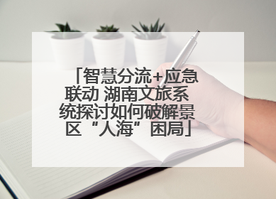智慧分流+应急联动 湖南文旅系统探讨如何破解景区“人海”困局