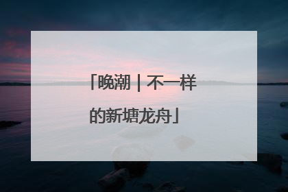 晚潮｜不一样的新塘龙舟