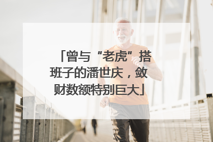 曾与“老虎”搭班子的潘世庆，敛财数额特别巨大