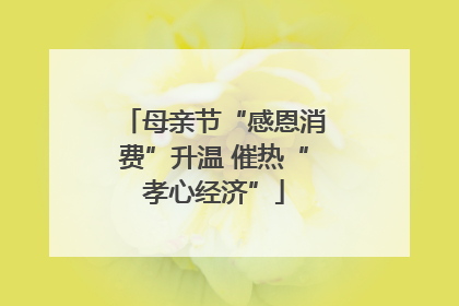 母亲节“感恩消费”升温 催热“孝心经济”