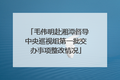 毛伟明赴湘潭督导中央巡视组第一批交办事项整改情况