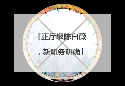正厅级陈白薇，新职务明确