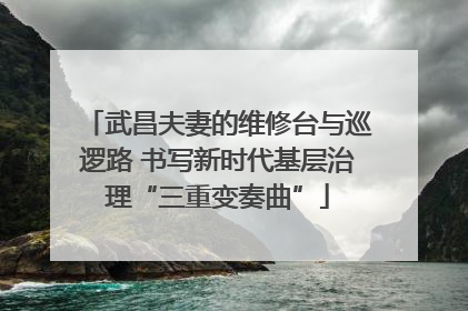 武昌夫妻的维修台与巡逻路 书写新时代基层治理“三重变奏曲”