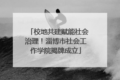 校地共建赋能社会治理！淄博市社会工作学院揭牌成立