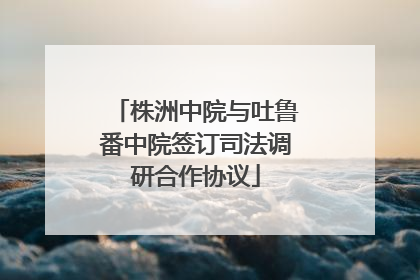 株洲中院与吐鲁番中院签订司法调研合作协议