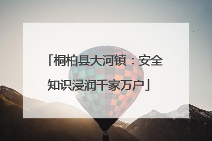 桐柏县大河镇：安全知识浸润千家万户