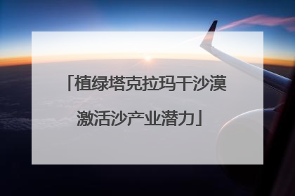 植绿塔克拉玛干沙漠 激活沙产业潜力