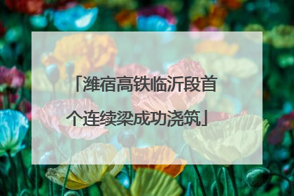 潍宿高铁临沂段首个连续梁成功浇筑
