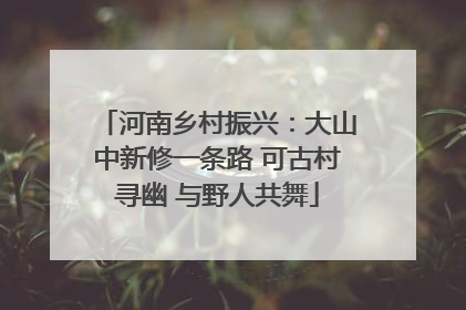河南乡村振兴：大山中新修一条路 可古村寻幽 与野人共舞