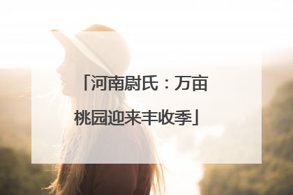 河南尉氏：万亩桃园迎来丰收季