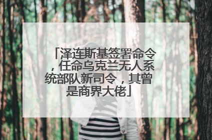 泽连斯基签署命令，任命乌克兰无人系统部队新司令，其曾是商界大佬