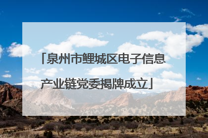 泉州市鲤城区电子信息产业链党委揭牌成立