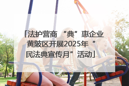 法护营商 “典”惠企业 黄陂区开展2025年“民法典宣传月”活动