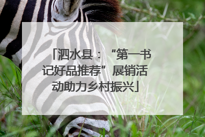 泗水县：“第一书记好品推荐”展销活动助力乡村振兴