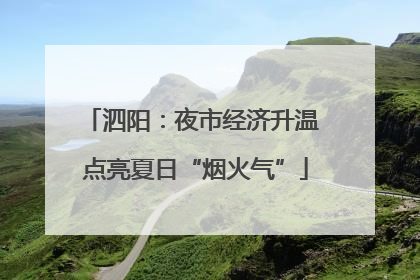 泗阳：夜市经济升温 点亮夏日“烟火气”
