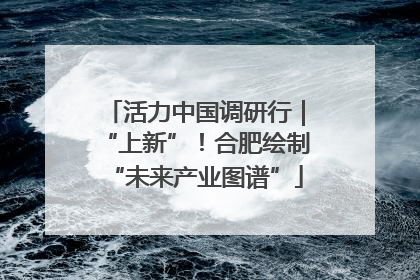 活力中国调研行｜“上新”！合肥绘制“未来产业图谱”