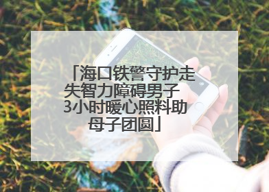 海口铁警守护走失智力障碍男子 3小时暖心照料助母子团圆