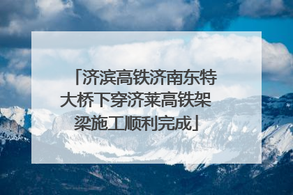 济滨高铁济南东特大桥下穿济莱高铁架梁施工顺利完成