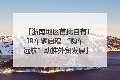 浙南地区首批自有TIR车辆启程 “购车远航”助推外贸发展