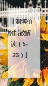 淄博价格指数解读（5-23）