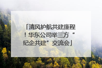 清风护航共建廉程！华东公司举三方“纪企共建”交流会