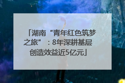 湖南“青年红色筑梦之旅”：8年深耕基层创造效益近5亿元
