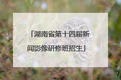 湖南省第十四届新闻影像研修班招生