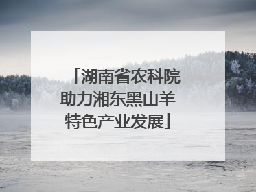 湖南省农科院助力湘东黑山羊特色产业发展