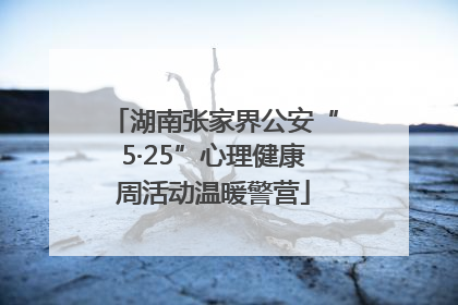 湖南张家界公安“5·25”心理健康周活动温暖警营