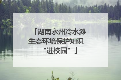 湖南永州冷水滩生态环境保护知识“进校园”