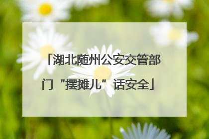 湖北随州公安交管部门“摆摊儿”话安全