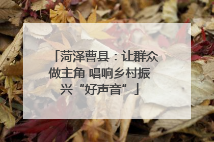 菏泽曹县：让群众做主角 唱响乡村振兴“好声音”