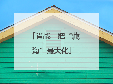肖战：把“藏海”最大化