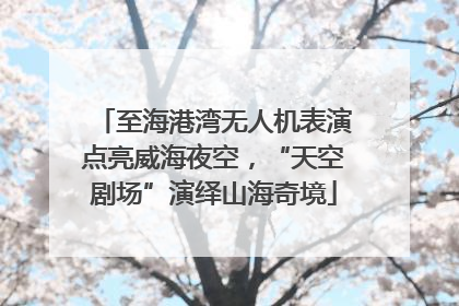 至海港湾无人机表演点亮威海夜空，“天空剧场”演绎山海奇境