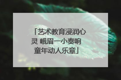艺术教育浸润心灵 峨眉一小奏响童年动人乐章
