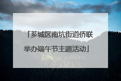 芗城区南坑街道侨联举办端午节主题活动