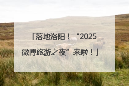 落地洛阳！“2025微博旅游之夜”来啦！