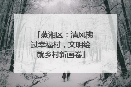 蒸湘区：清风拂过幸福村，文明绘就乡村新画卷