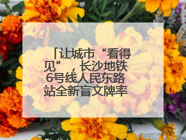 让城市“看得见”，长沙地铁6号线人民东路站全新盲文牌率先投入使用
