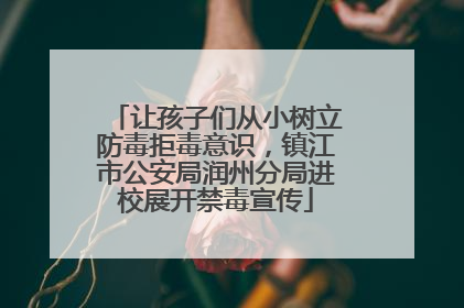 让孩子们从小树立防毒拒毒意识，镇江市公安局润州分局进校展开禁毒宣传